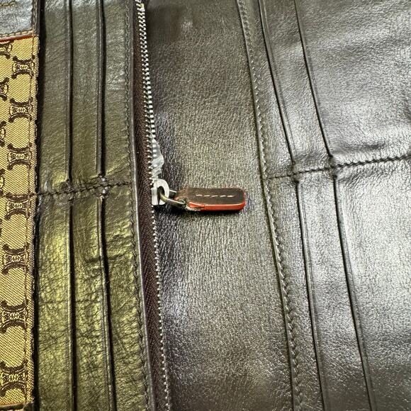 Celine Leather and fabric Monogram long wallet - Picture 5 of 12